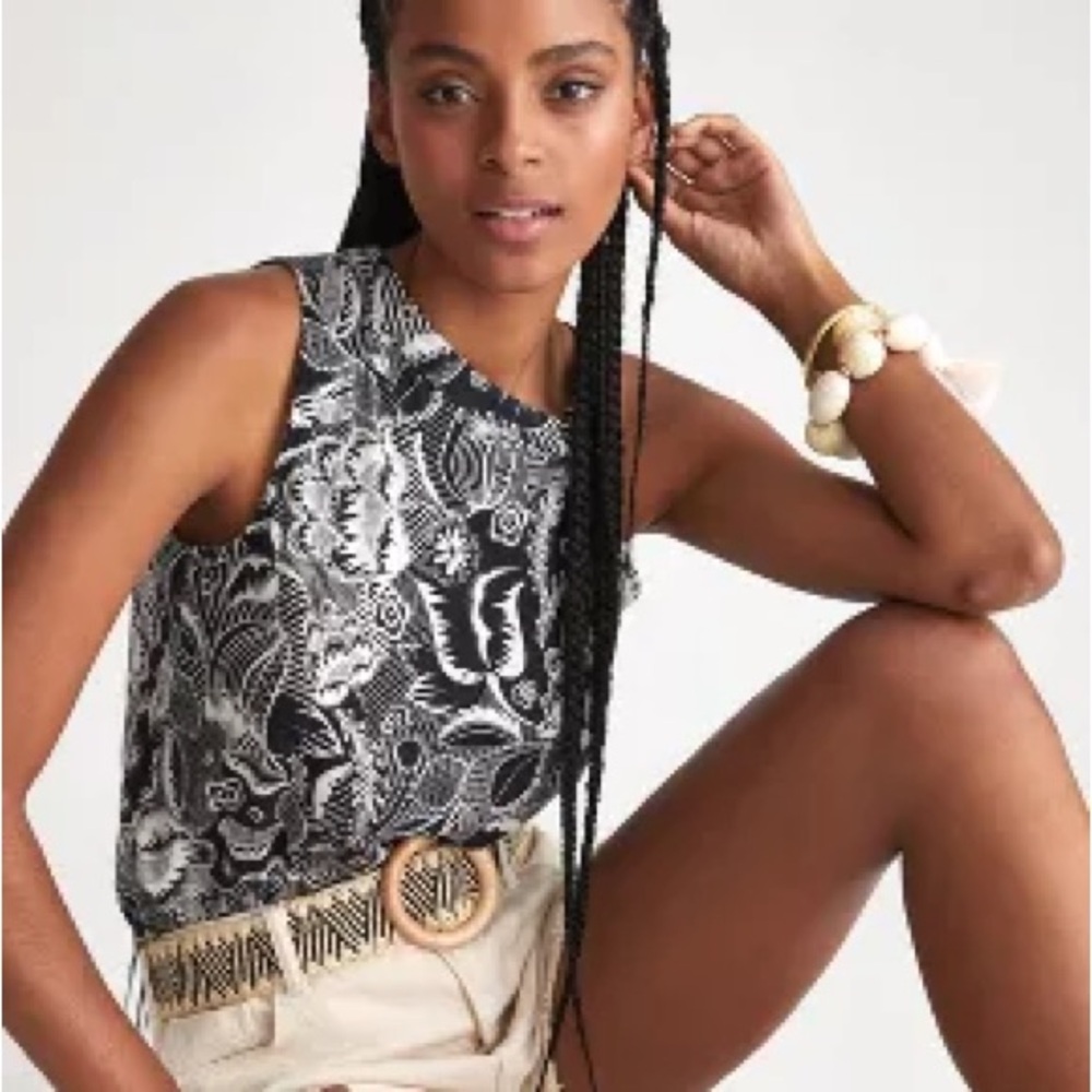 Anthropologie Asymmetrical Cutout Tank, NWT, Size Large